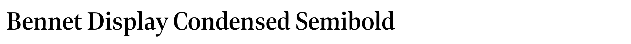 Bennet Display Condensed Semibold image